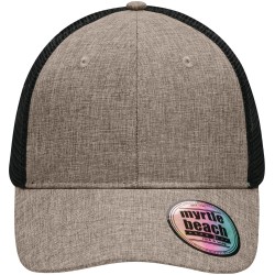 MB6244 6 Panel Mesh Cap Mélange