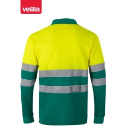 305515 Hv Ls Two-Tone Cotton Polo